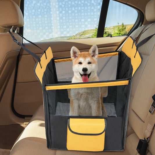 Dog Car Seat Cover with Mesh Window for Small and Medium Dogs-Black - Tampa Home & Garden Store