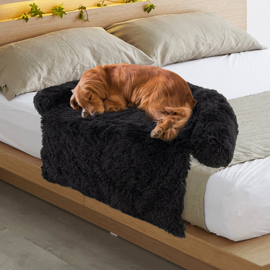 Plush Calming Dog Couch Bed with Anti-Slip Bottom - Tampa Home & Garden Store