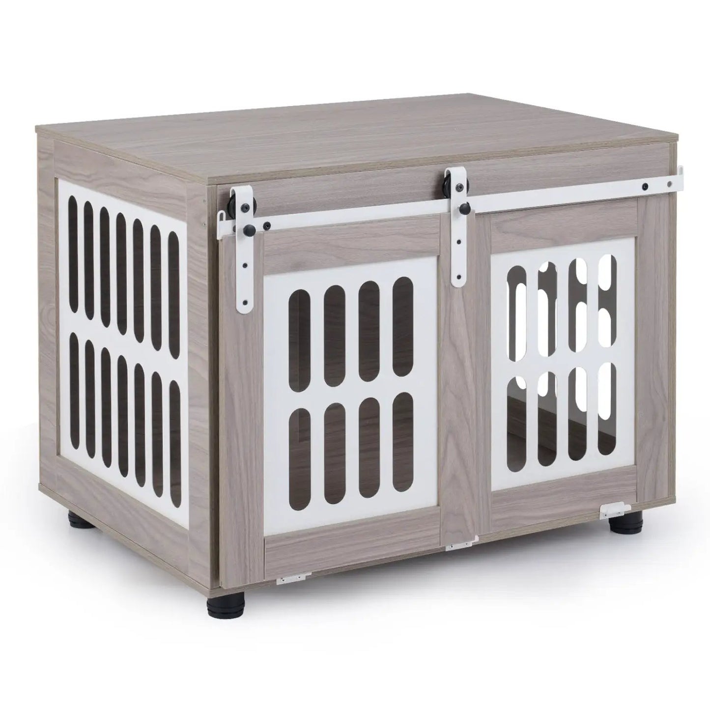 Dog Crate Furniture With Sliding Barn Door