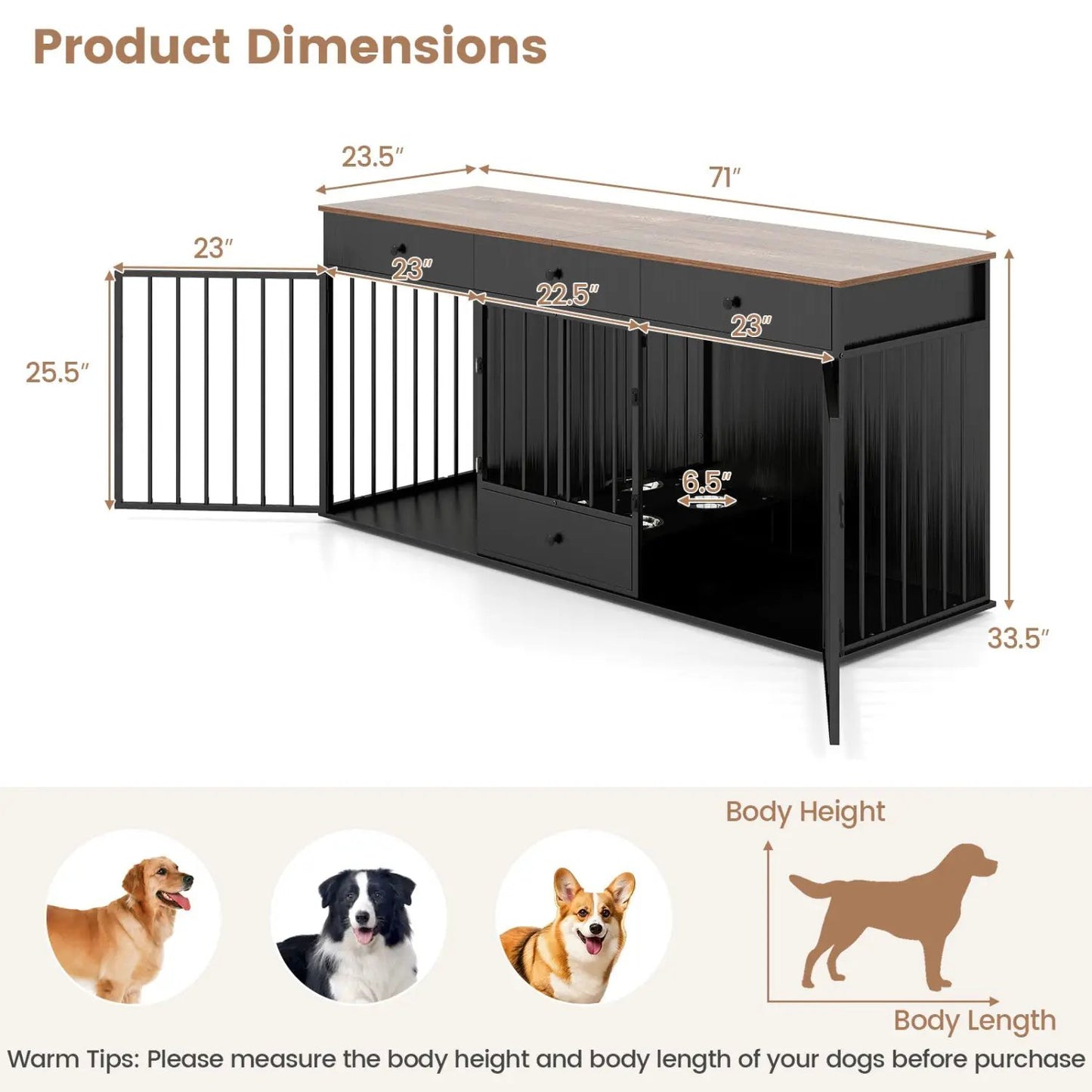 Dog Crate Furniture Indoor Modern Kennel