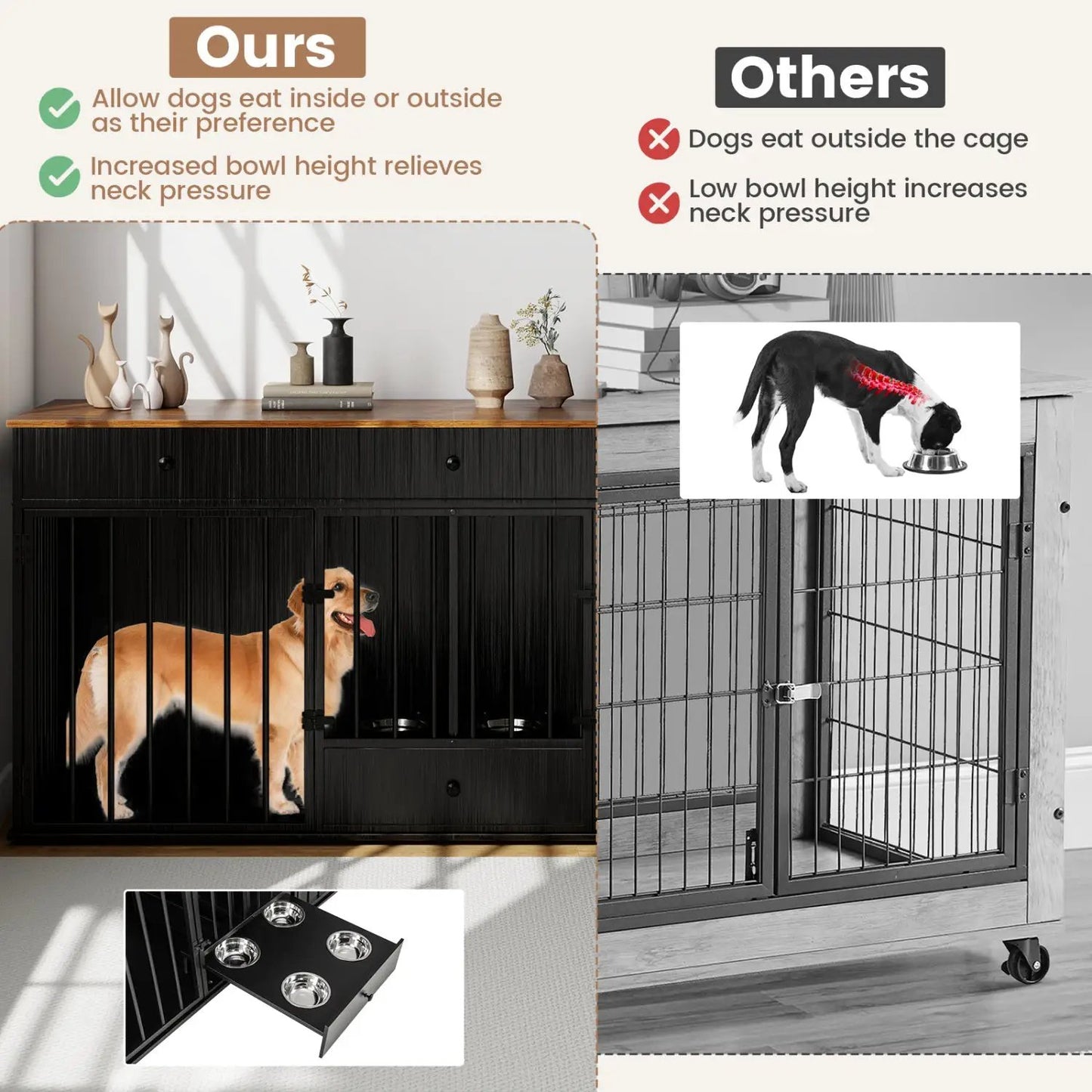 Dog Crate Furniture Indoor Modern Kennel