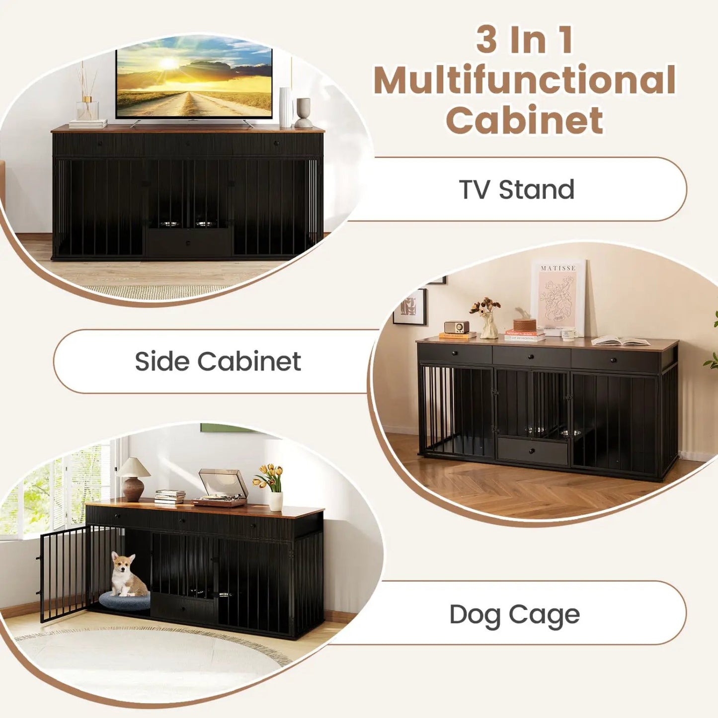 Dog Crate Furniture Indoor Modern Kennel
