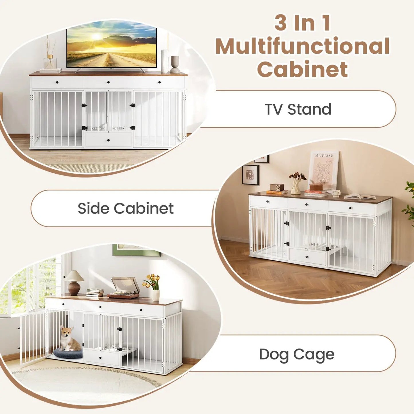 Dog Crate Furniture Indoor Modern Kennel