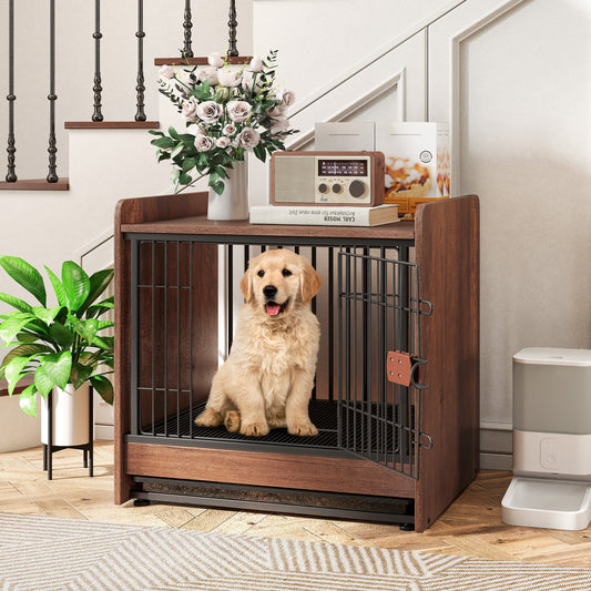 Dog Crate Indoor Dog Cage with Removable Tray and Lockable Door - Tampa Home & Garden Store