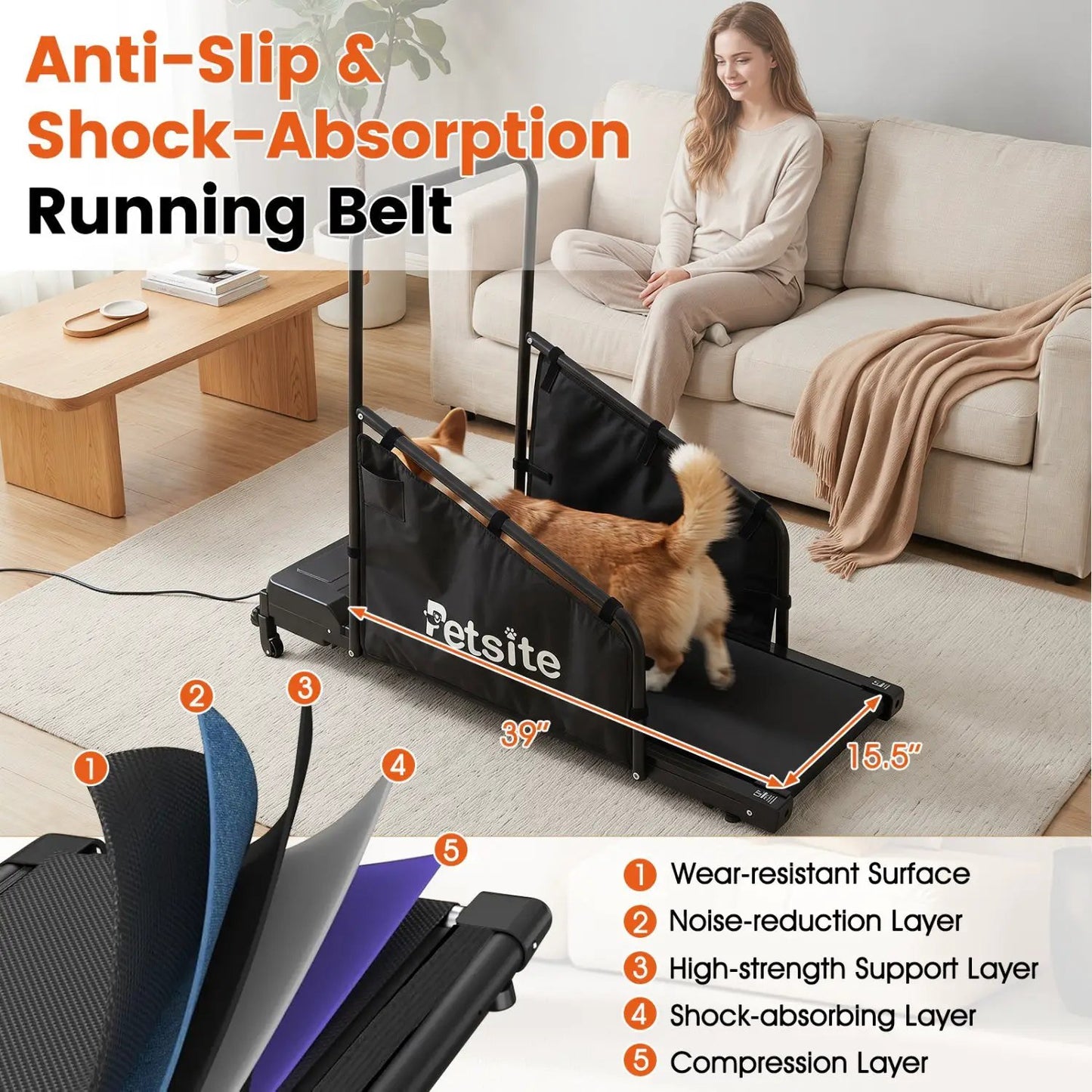 Dog Treadmill With Remote Control and LCD Display