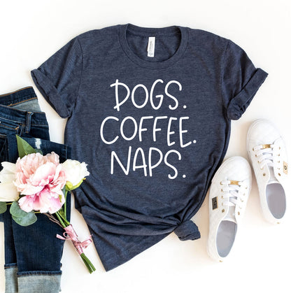 Dogs Coffee Naps T-Shirt - Tampa Home & Garden Store