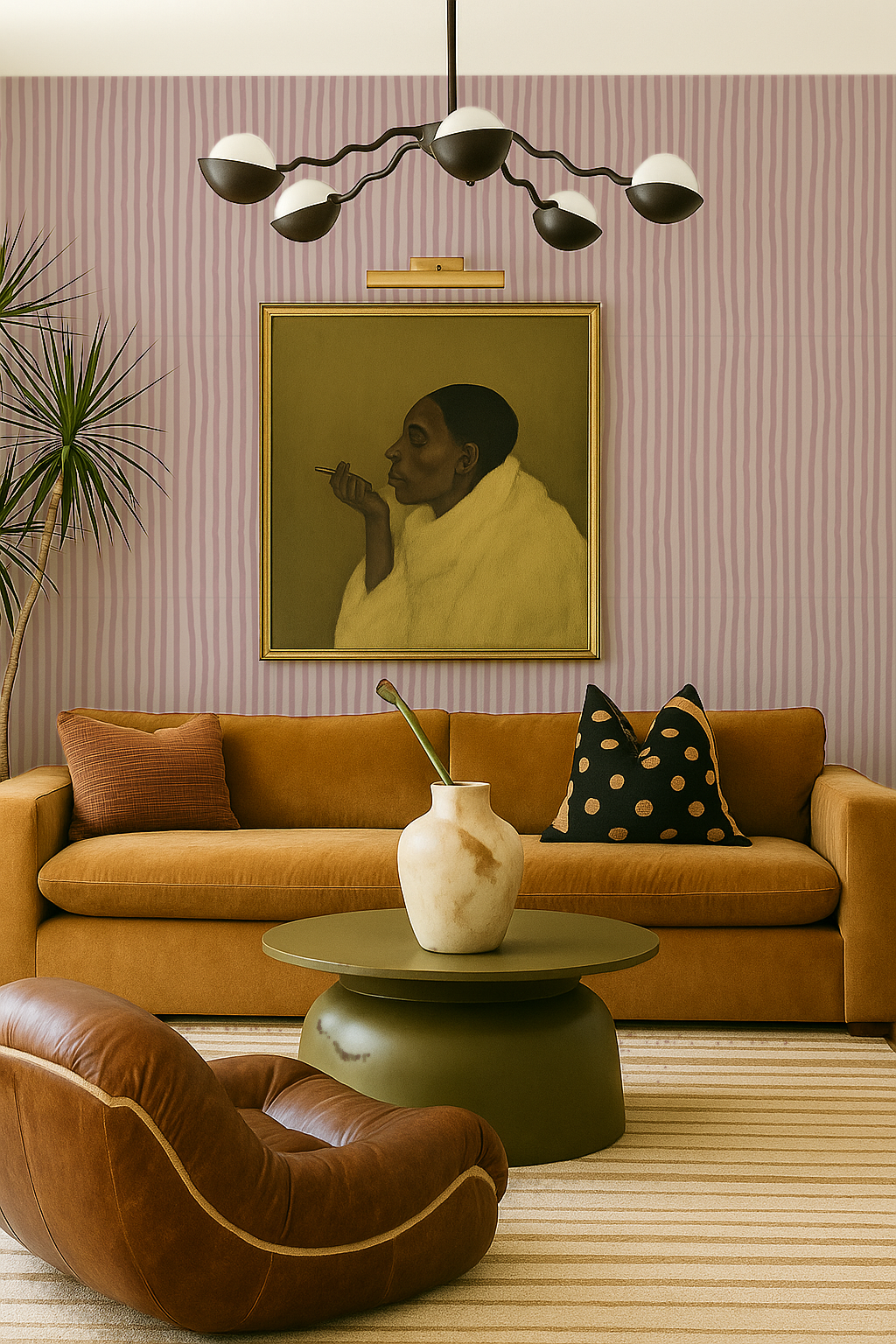 Dolce Stripe Wallpaper, primrose pink - Tampa Home & Garden Store