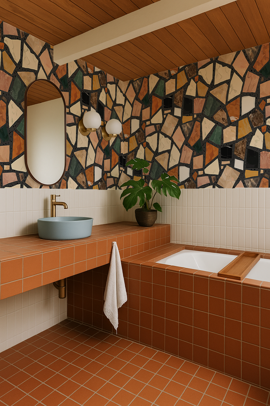 Dolce Terrazzo Wallpaper, black - Tampa Home & Garden Store