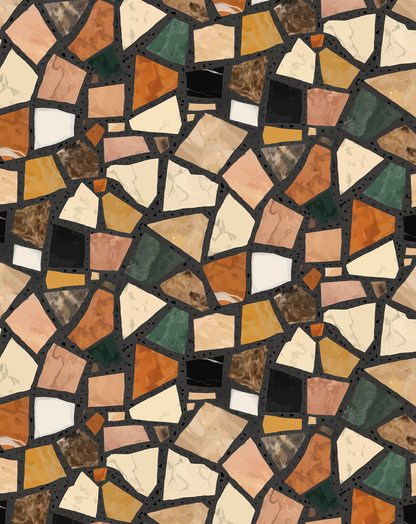 Dolce Terrazzo Wallpaper, black - Tampa Home & Garden Store