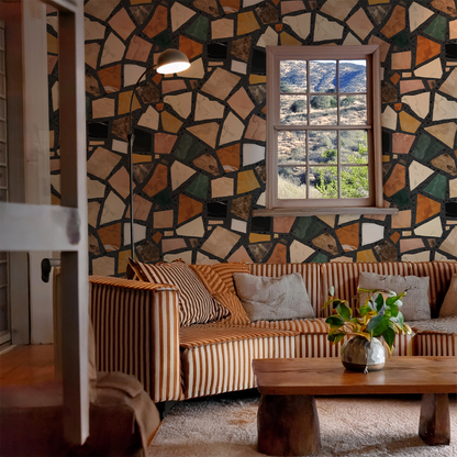 Dolce Terrazzo Wallpaper, black - Tampa Home & Garden Store