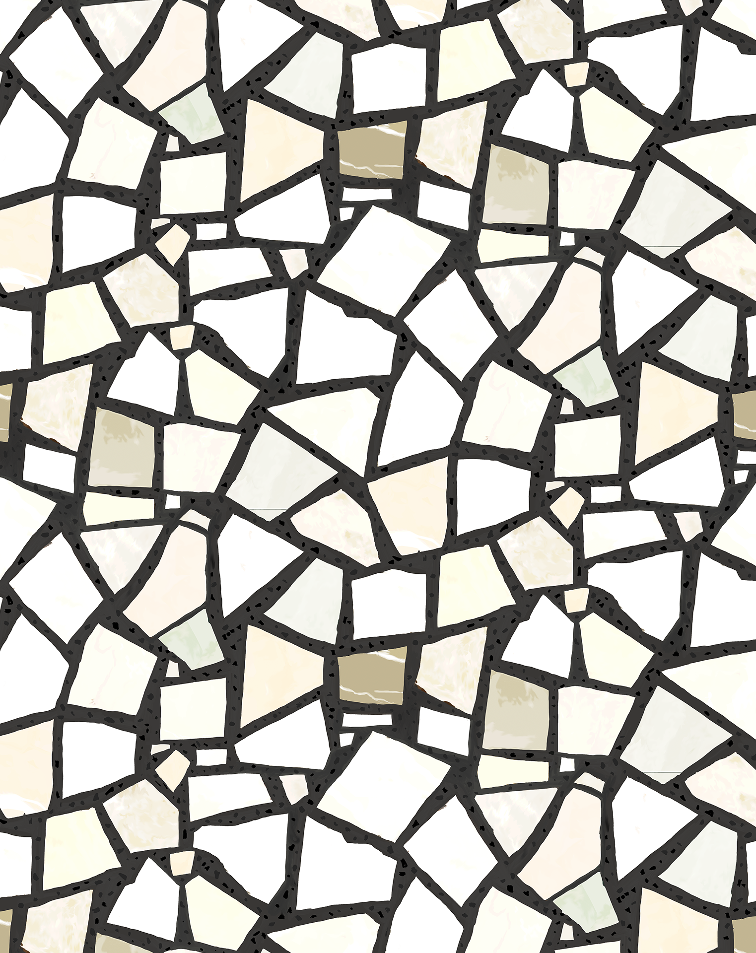 Dolce Terrazzo Wallpaper, black and white - Tampa Home & Garden Store