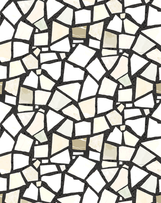 Dolce Terrazzo Wallpaper, black and white - Tampa Home & Garden Store