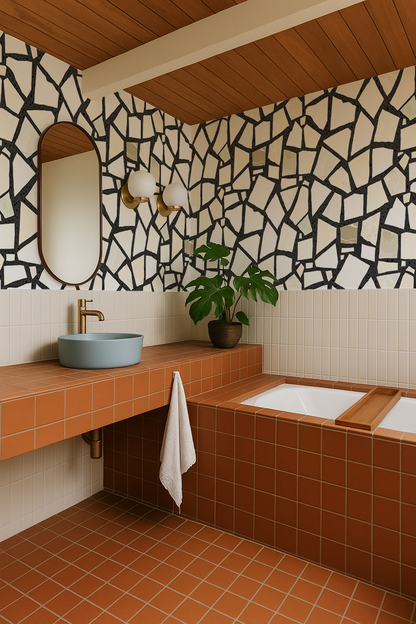 Dolce Terrazzo Wallpaper, black and white - Tampa Home & Garden Store