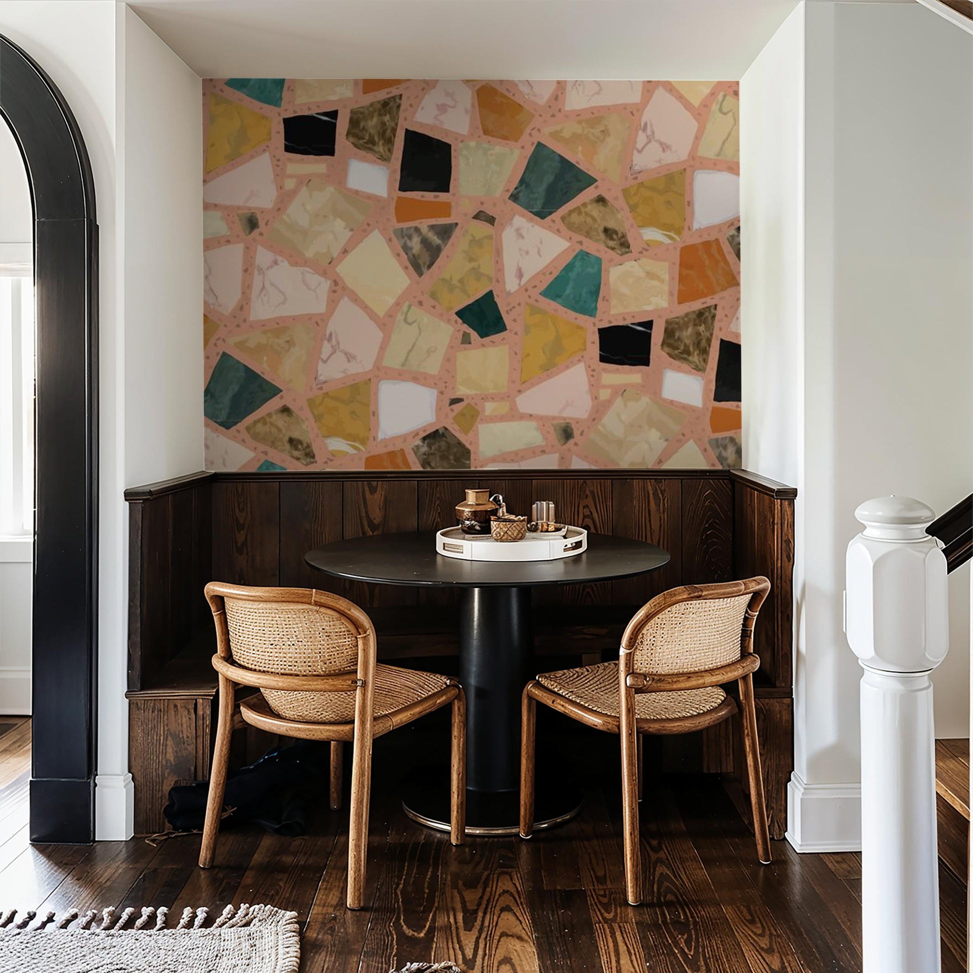 Dolce Terrazzo Wallpaper, peach - Tampa Home & Garden Store