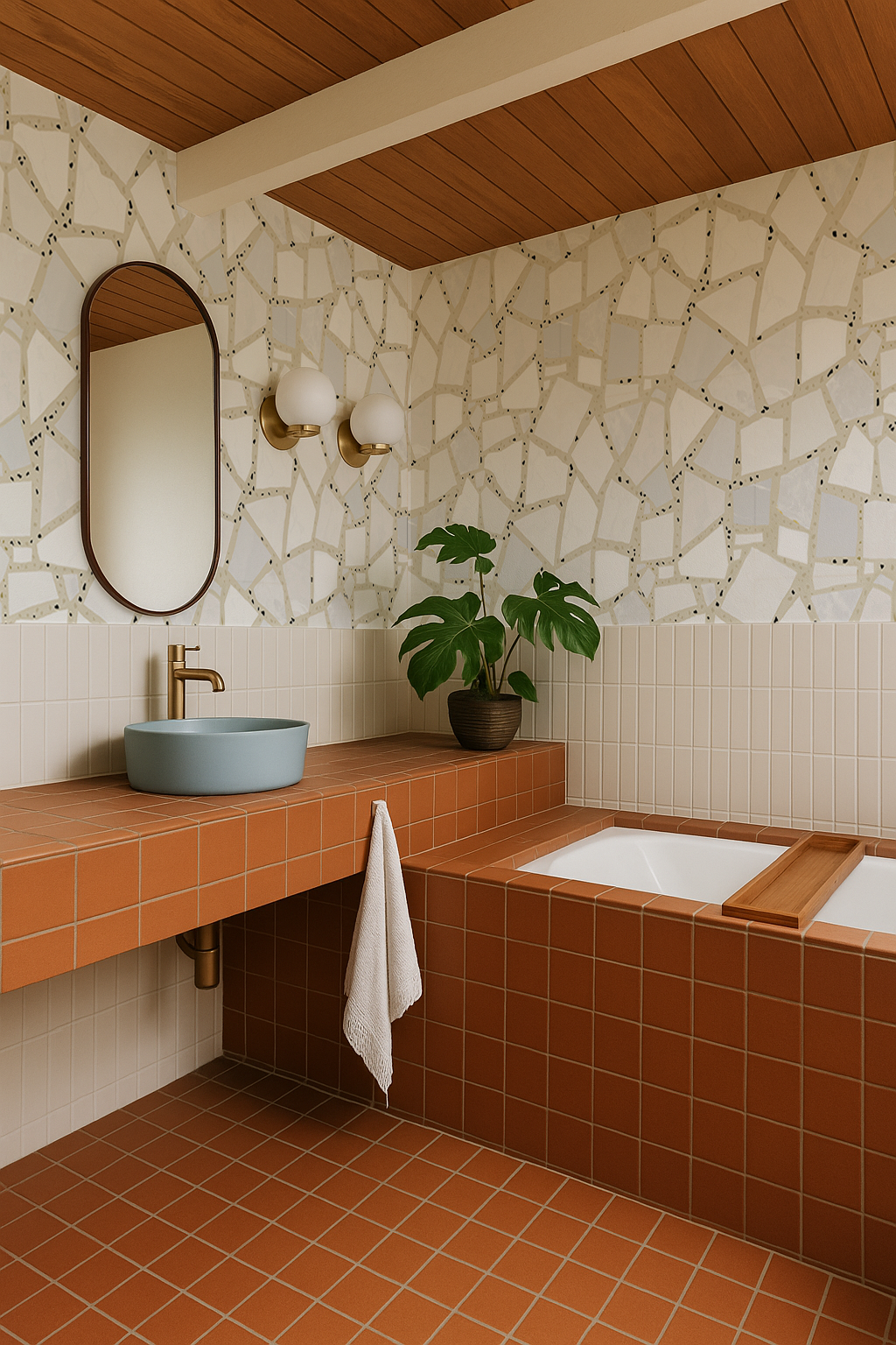 Dolce Terrazzo Wallpaper, tan - Tampa Home & Garden Store