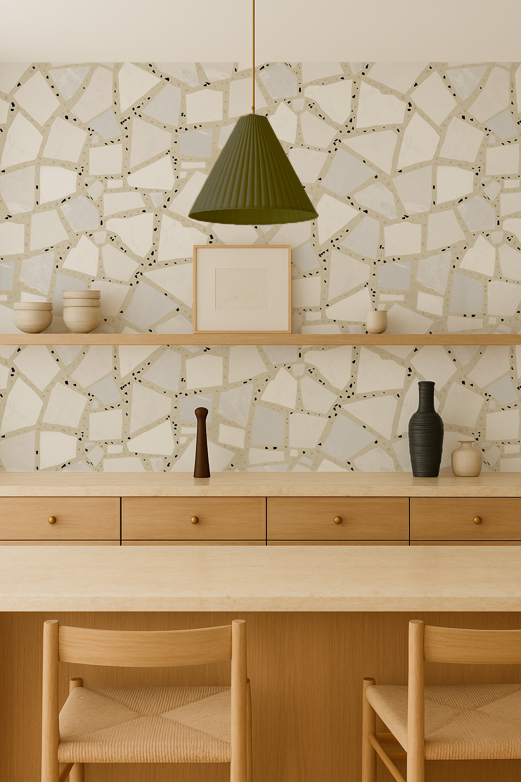 Dolce Terrazzo Wallpaper, tan - Tampa Home & Garden Store