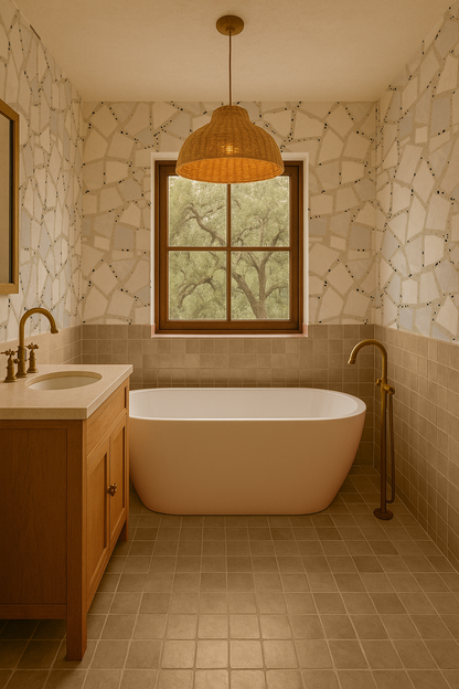 Dolce Terrazzo Wallpaper, tan - Tampa Home & Garden Store