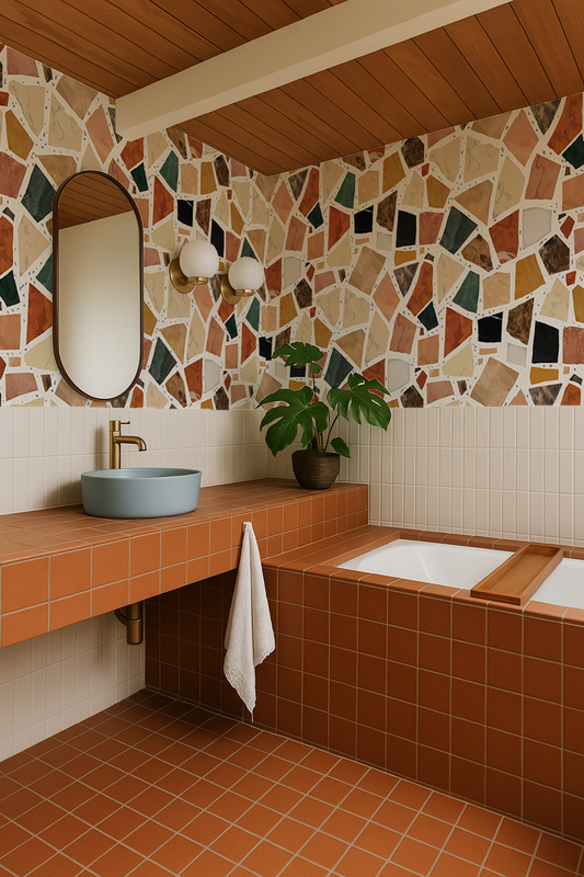 Dolce Terrazzo Wallpaper, white - Tampa Home & Garden Store