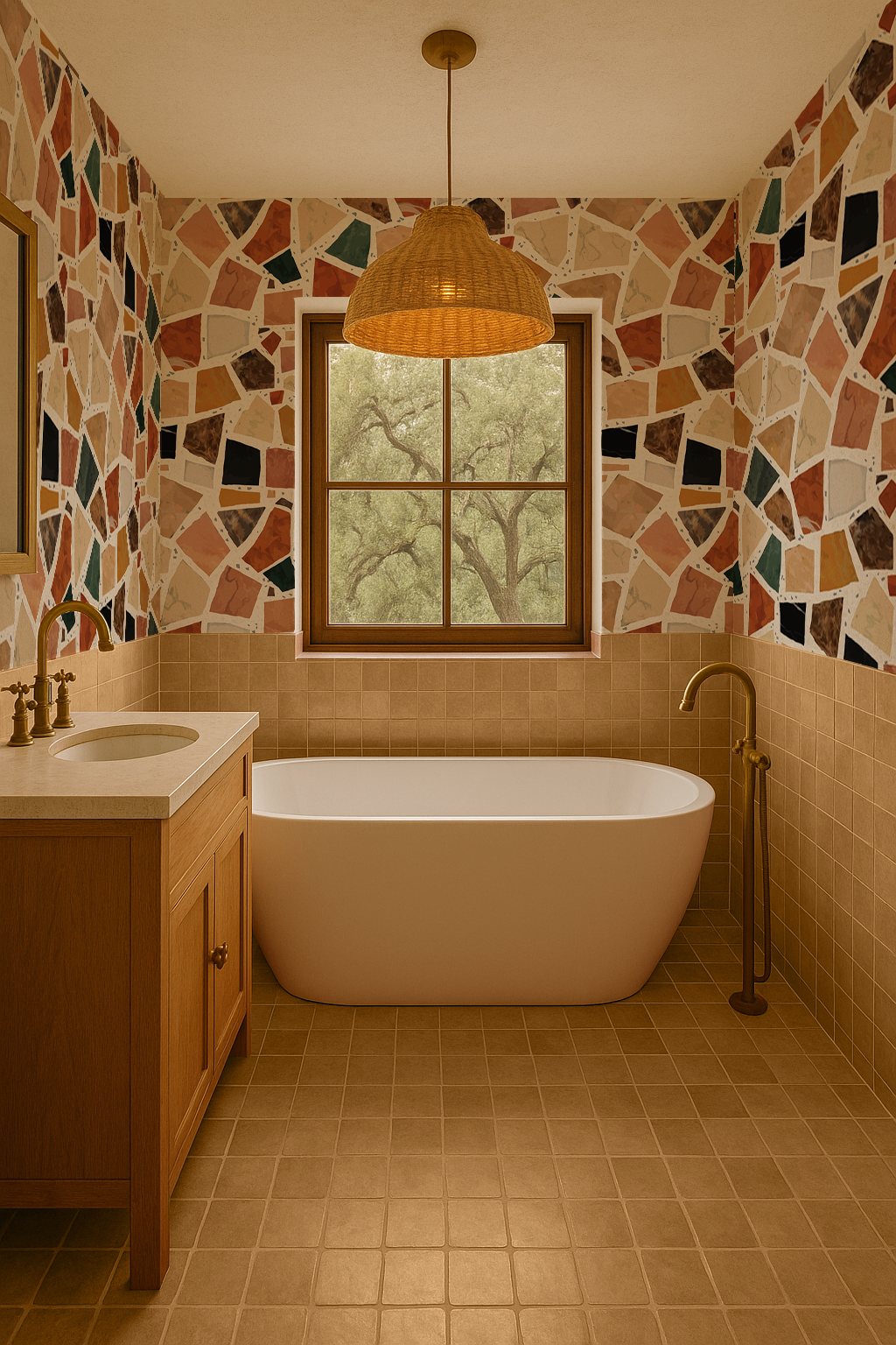 Dolce Terrazzo Wallpaper, white - Tampa Home & Garden Store