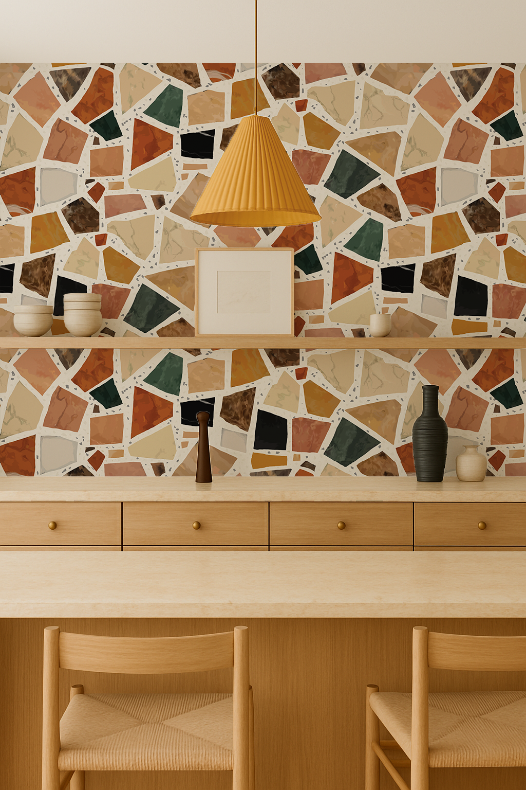 Dolce Terrazzo Wallpaper, white - Tampa Home & Garden Store