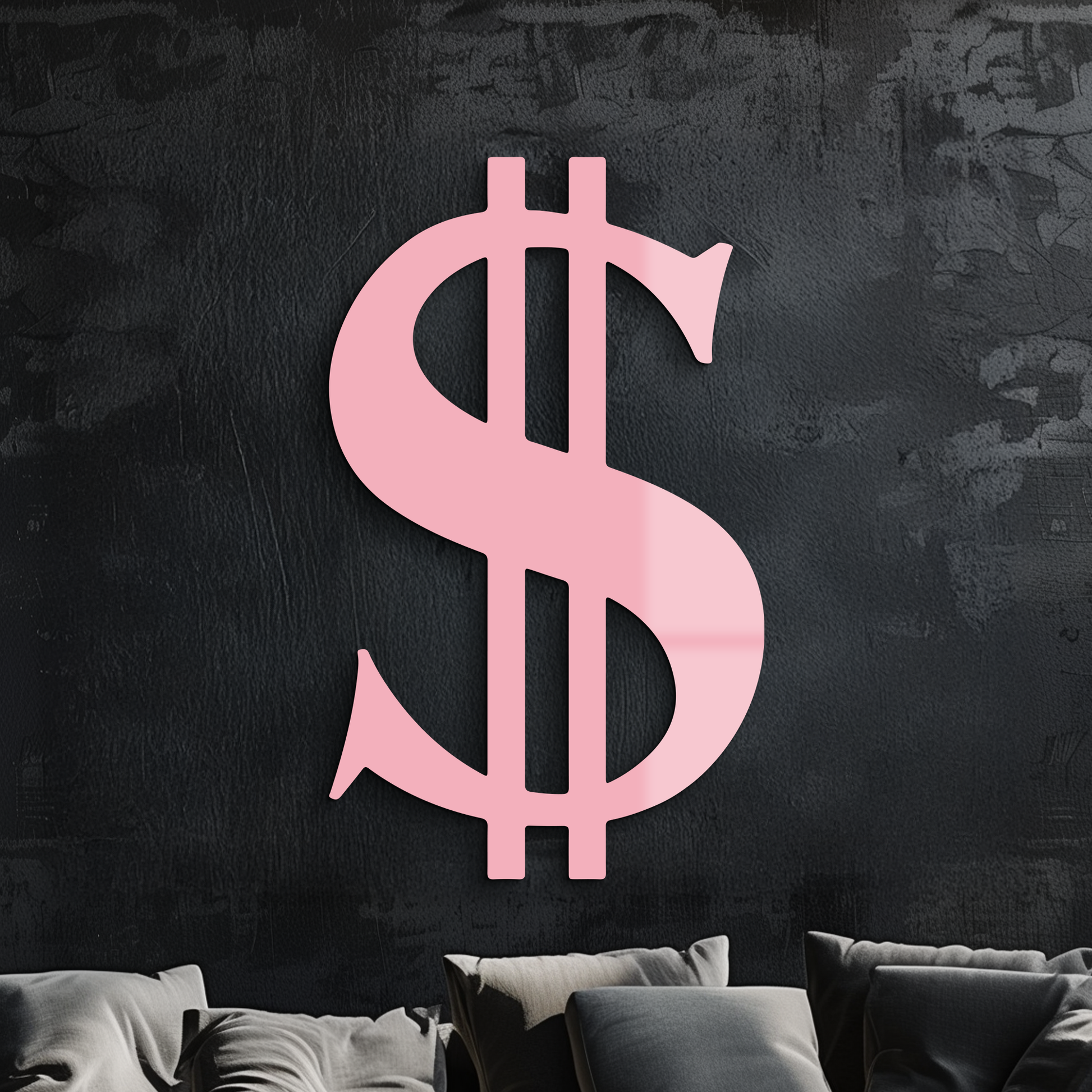 Dollar Sign Metal Wall Art – Money Symbol Modern Decor - KAFGP027 - Tampa Home & Garden Store