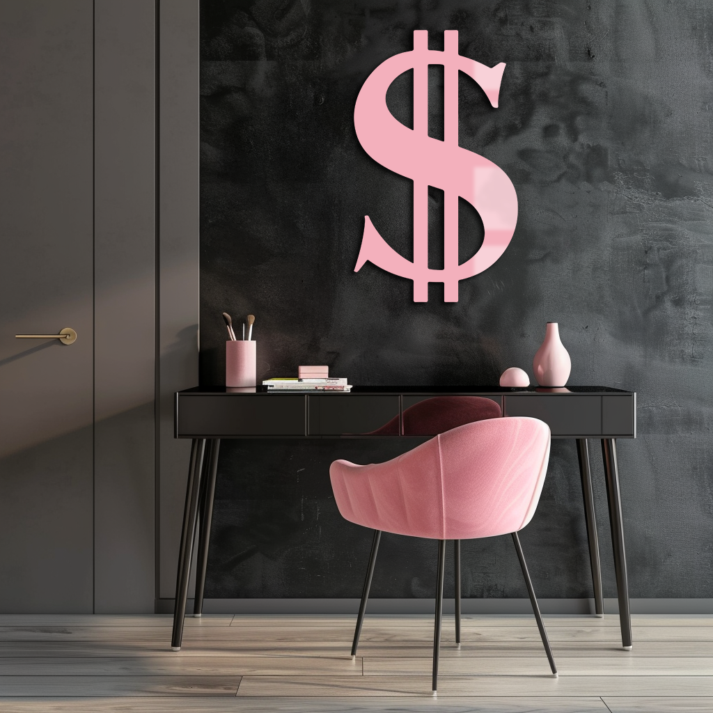 Dollar Sign Metal Wall Art – Money Symbol Modern Decor - KAFGP027 - Tampa Home & Garden Store