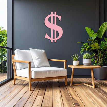 Dollar Sign Metal Wall Art – Money Symbol Modern Decor - KAFGP027 - Tampa Home & Garden Store