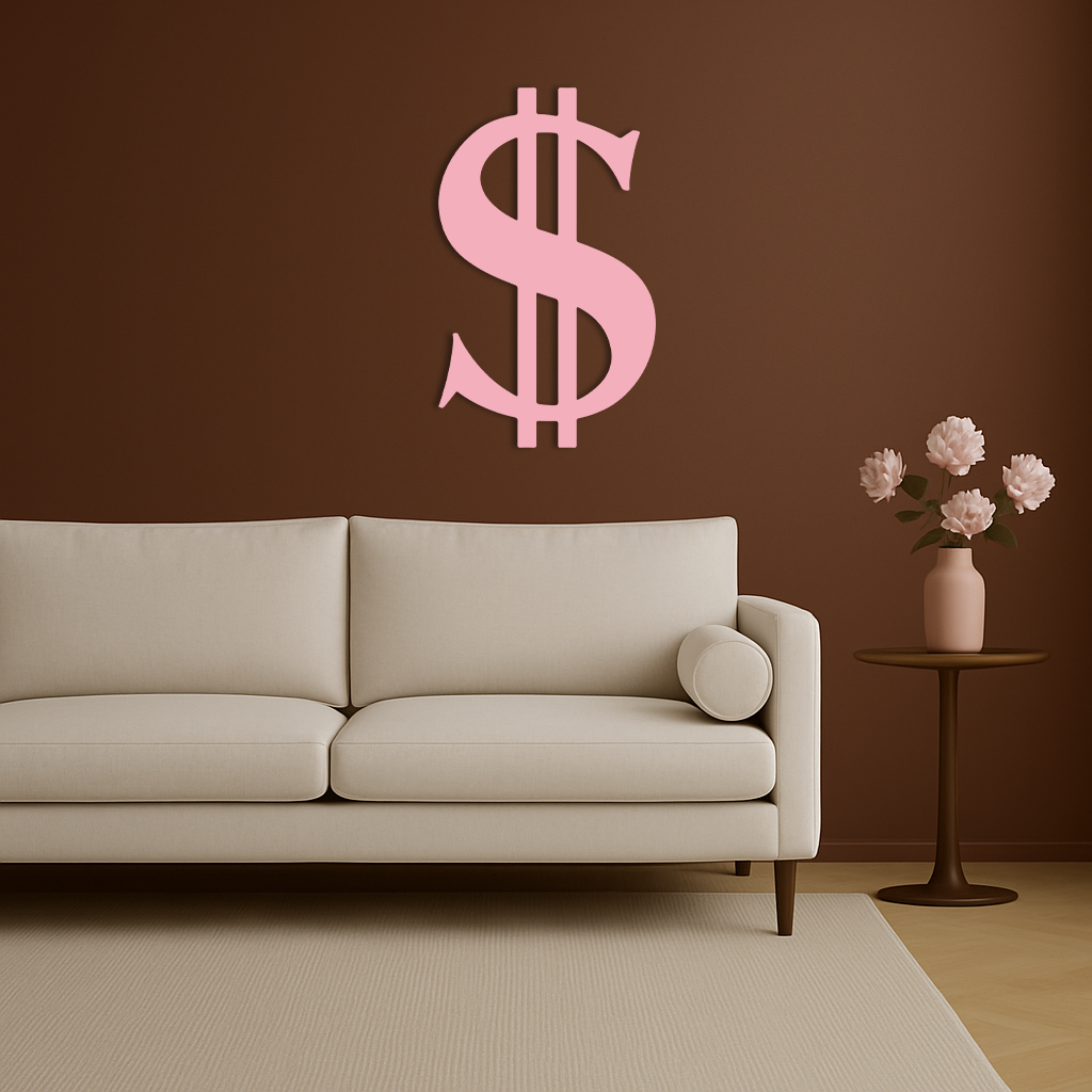 Dollar Sign Metal Wall Art – Money Symbol Modern Decor - KAFGP027 - Tampa Home & Garden Store