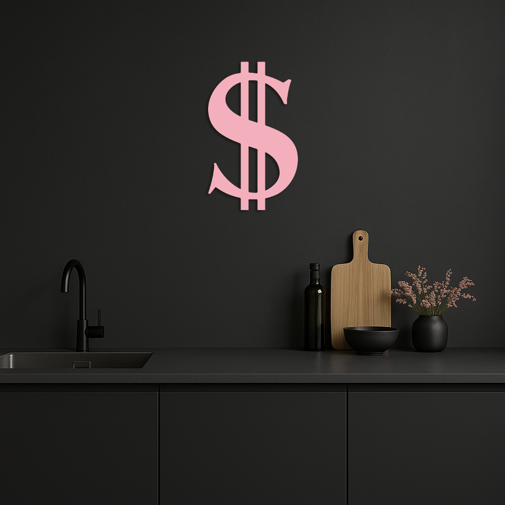 Dollar Sign Metal Wall Art – Money Symbol Modern Decor - KAFGP027 - Tampa Home & Garden Store