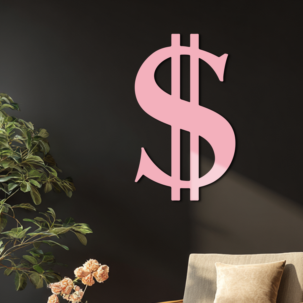 Dollar Sign Metal Wall Art – Money Symbol Modern Decor - KAFGP027 - Tampa Home & Garden Store