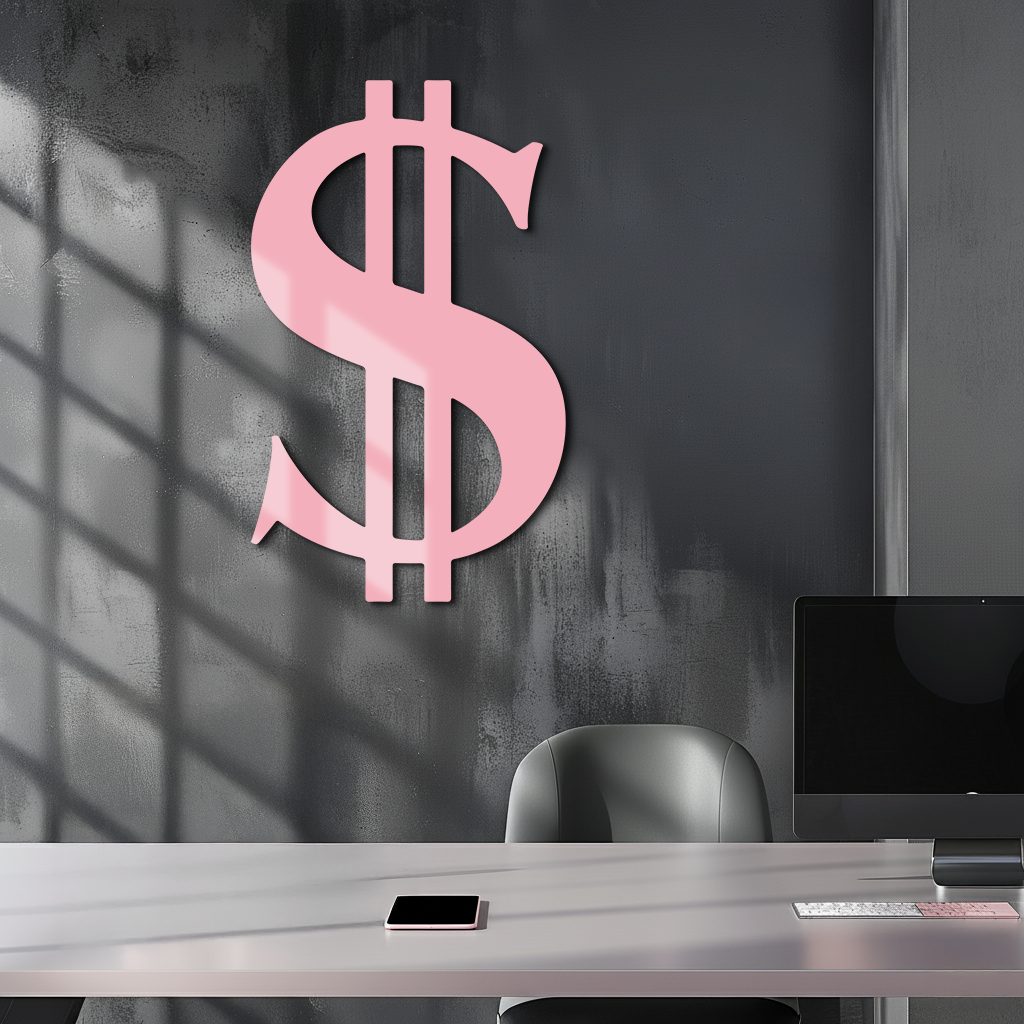 Dollar Sign Metal Wall Art – Money Symbol Modern Decor - KAFGP027 - Tampa Home & Garden Store