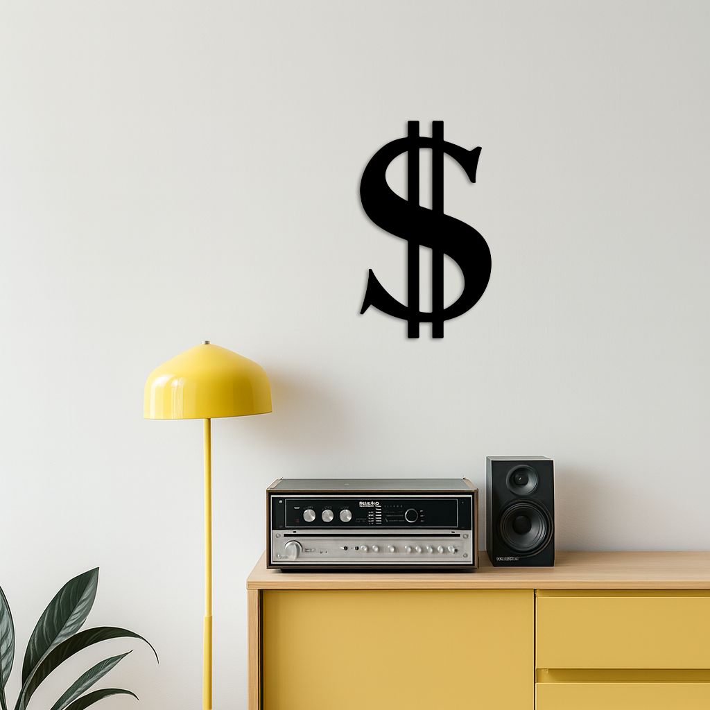 Dollar Sign Metal Wall Art – Money Symbol Modern Decor - KAFGP027 - Tampa Home & Garden Store