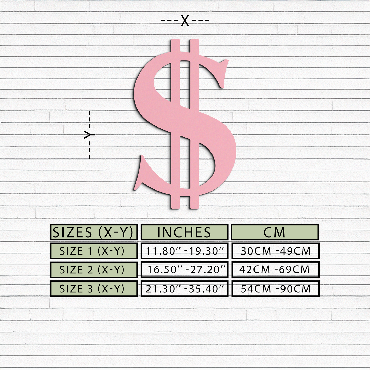 Dollar Sign Metal Wall Art – Money Symbol Modern Decor - KAFGP027 - Tampa Home & Garden Store