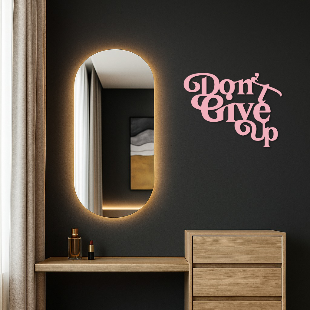 Don’t Give Up Motivational Quote Metal Wall Art – Inspirational Typography Decor - KAFGP091 - Tampa Home & Garden Store