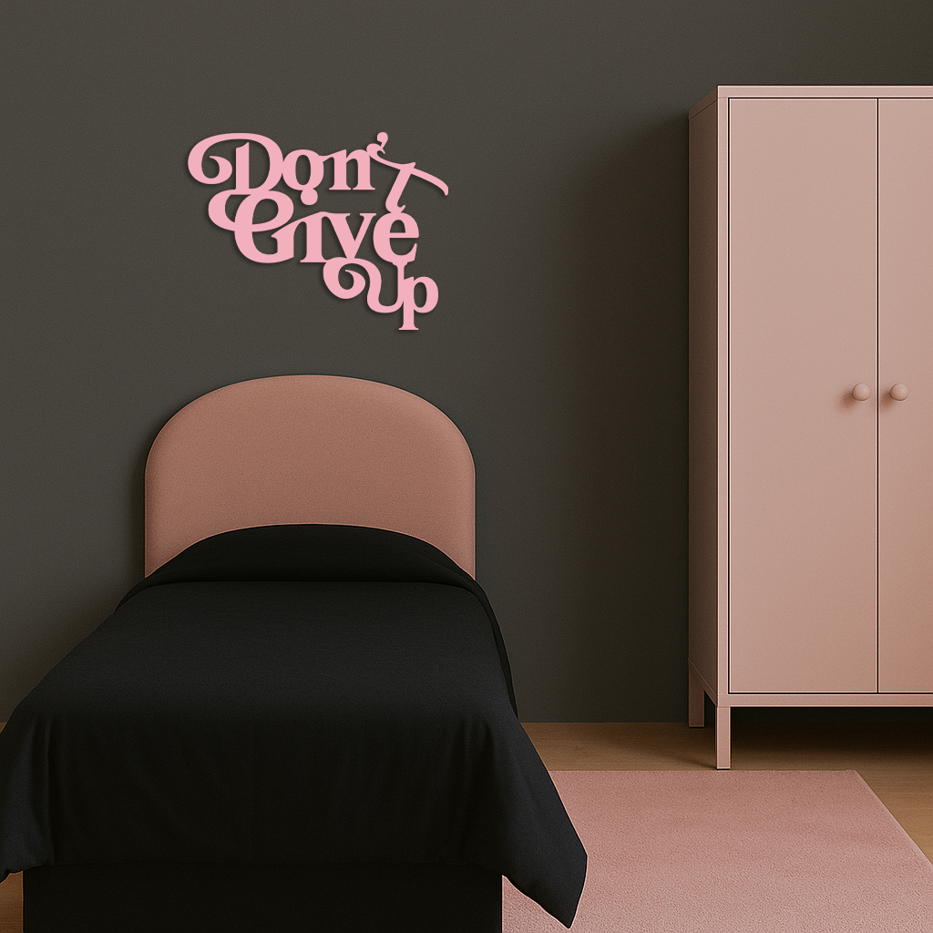 Don’t Give Up Motivational Quote Metal Wall Art – Inspirational Typography Decor - KAFGP091 - Tampa Home & Garden Store