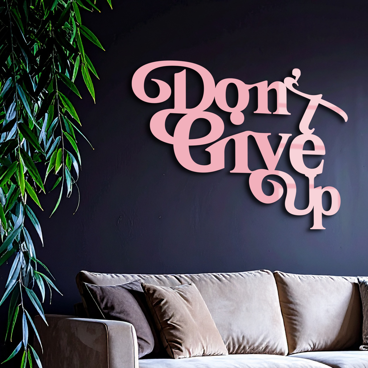 Don’t Give Up Motivational Quote Metal Wall Art – Inspirational Typography Decor - KAFGP091 - Tampa Home & Garden Store