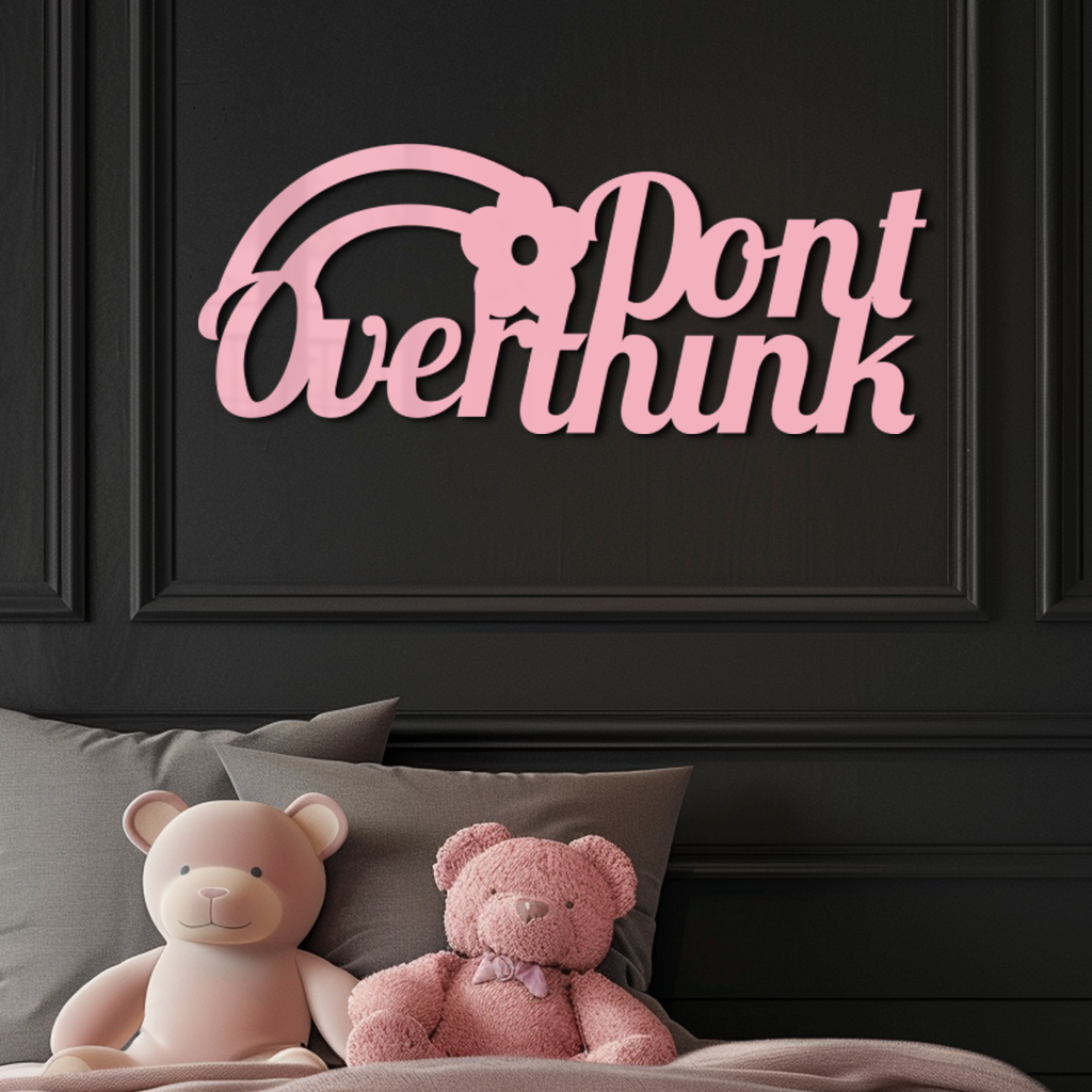 Don't Overthink Metal Wall Art – Inspirational Quote Silhouette Decor - KAFGP092 - Tampa Home & Garden Store