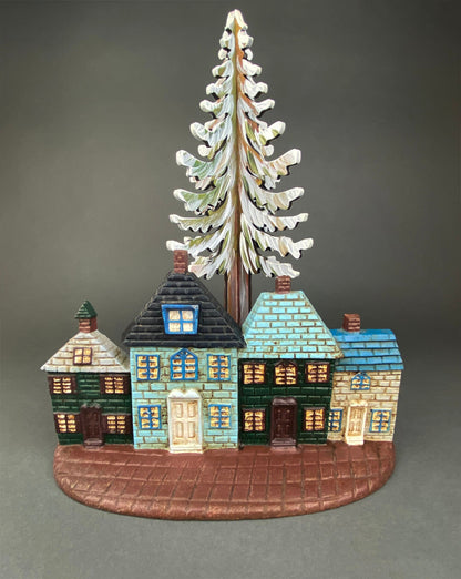 Door Stopper Shaped like Row of Houses. Vintage, Cast Iron Stopper. - Tampa Home & Garden Store