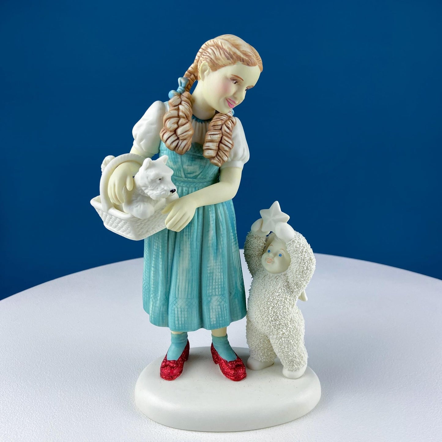 Dorthy in Wizard of Oz with Toto & Snowbabies. Dept. 56 Premiere Edition, Guest Collection. Collectible Porcelain Figurine. - Tampa Home & Garden Store