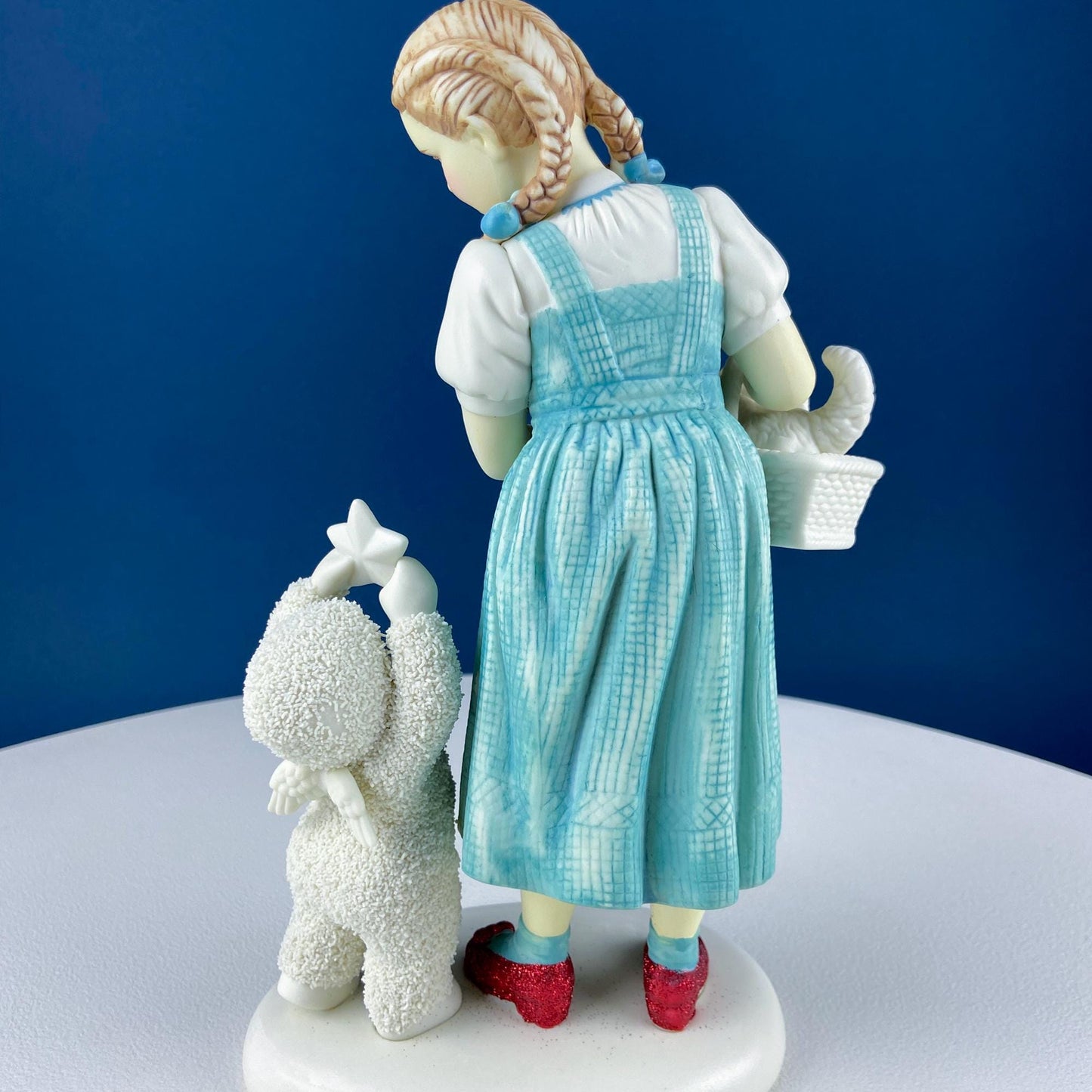 Dorthy in Wizard of Oz with Toto & Snowbabies. Dept. 56 Premiere Edition, Guest Collection. Collectible Porcelain Figurine. - Tampa Home & Garden Store