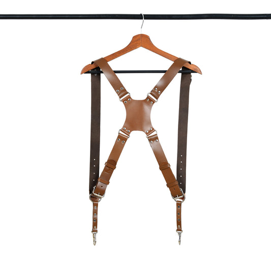Double Camera Strap Harness- Brown - Tampa Home & Garden Store