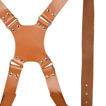 Double Camera Strap Harness- Tan Brown - Tampa Home & Garden Store