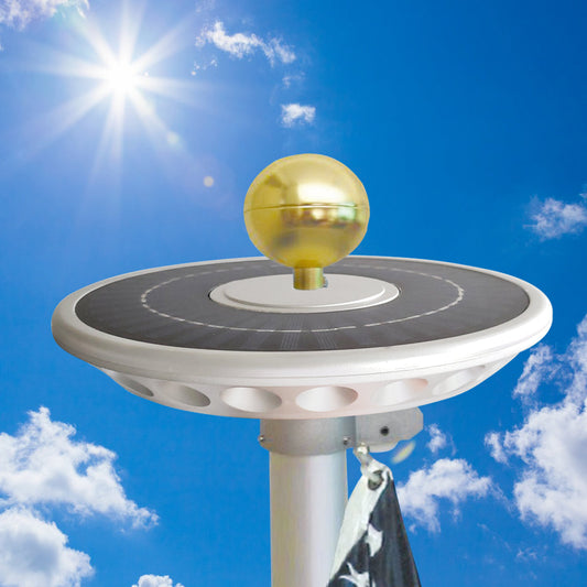 Double Row Solar Flagpole Top Light | 40 LED Automatic Flag Illumination - Tampa Home & Garden Store