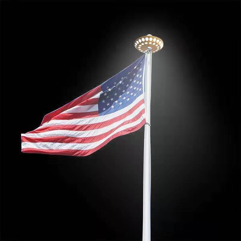 Double Row Solar Flagpole Top Light | 40 LED Automatic Flag Illumination - Tampa Home & Garden Store
