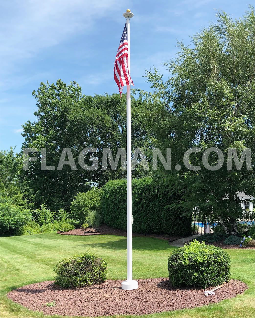Double Row Solar Flagpole Top Light | 40 LED Automatic Flag Illumination - Tampa Home & Garden Store