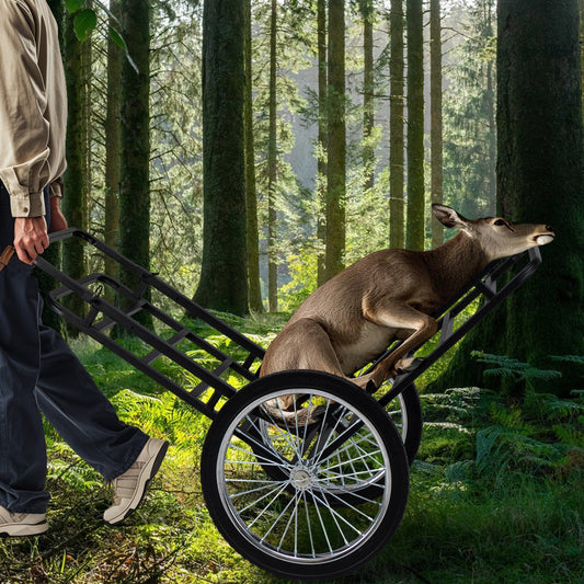 Double-Layer Deer Cart with 20 Inch Rubber Wheels - Tampa Home & Garden Store