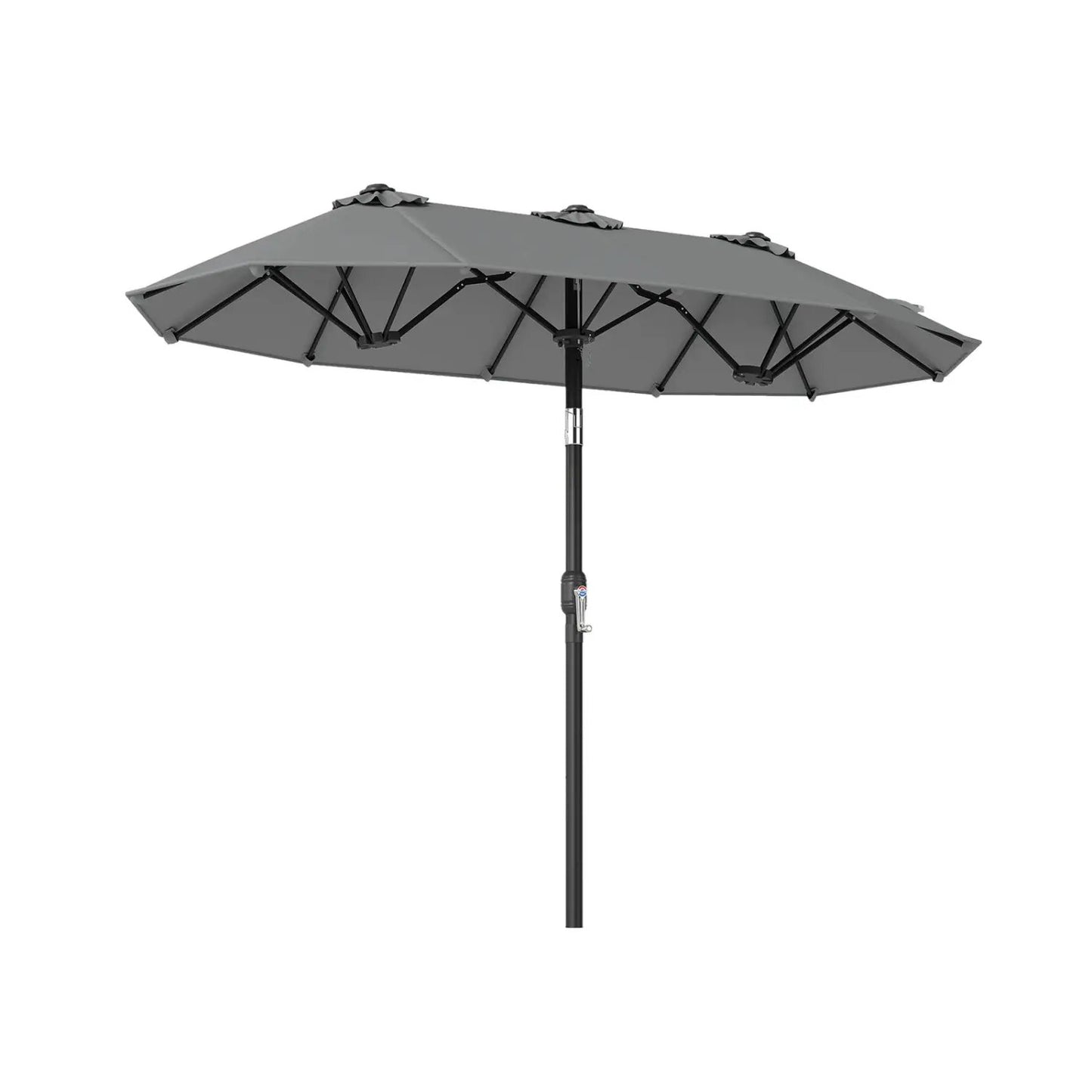 Double Sided Patio Umbrella Adjustable Tilt Crank