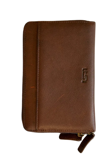 Cambridge Leather Double Zipper Wallet, Mens Wallet