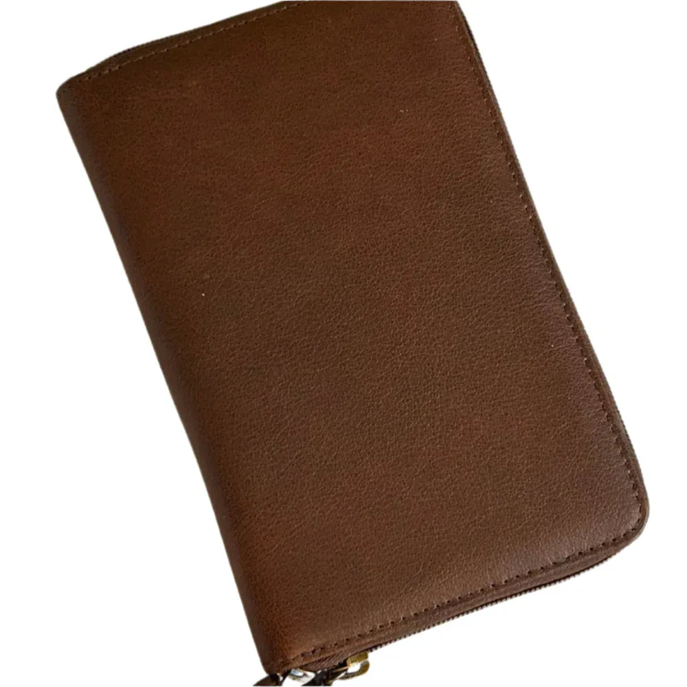 Portefeuille Cambridge en cuir à double fermeture éclair, portefeuille pour hommes