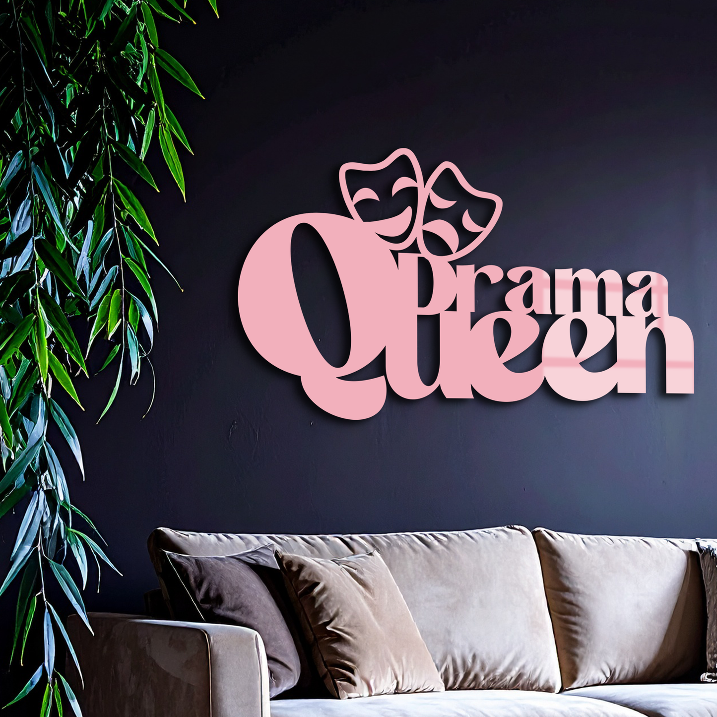 Drama Queen Metal Wall Art – Theatrical Comedy & Tragedy Mask Design - KAFGP093 - Tampa Home & Garden Store